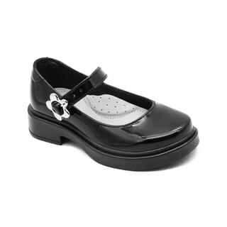Foto 5 | Foto 5 | Zapato Escolar Yuyin Para Niña Soporte Arco Flor Charol Negro Negro
