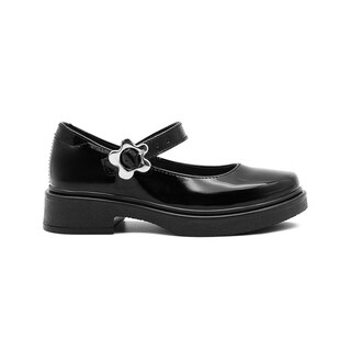 Foto 1 | Foto 1 | Zapato Escolar Yuyin Para Niña Soporte Arco Flor Charol Negro Negro