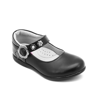 Foto 4 | Foto 4 | Zapato Escolar Para Niña Soporte Arco Hebilla Flor Piel Negro