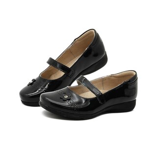 Foto 2 | Foto 2 | Zapato Escolar Para Niña Dogi Charol Soporte Arco Florecita Negro