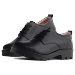 Zapato Escolar Para Niña Mocasin Piel Arco Ortopédico Negro