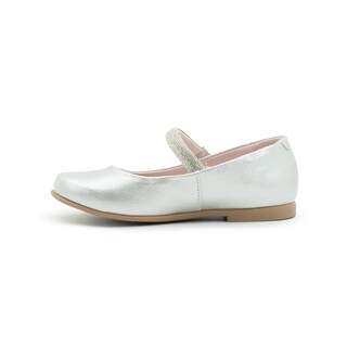 Foto 5 | Foto 5 | Zapato Balerina Para Niña Moda Fiesta Correa Brillos Plata Plateado