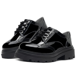 Foto 1 | Foto 1 | Zapato Escolar Bostoniano Charol Con Tacon Para Niña Moda Negro
