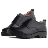 Zapato Escolar Para Niña Mocasin Piel Arco Ortopédico Negro