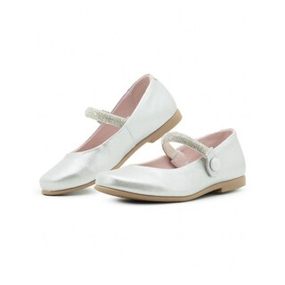 Foto 1 | Foto 1 | Zapato Balerina Para Niña Moda Fiesta Correa Brillos Plata Plateado