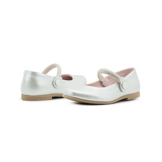 Foto 2 | Foto 2 | Zapato Balerina Para Niña Moda Fiesta Correa Brillos Plata Plateado