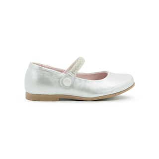 Foto 6 | Foto 6 | Zapato Balerina Para Niña Moda Fiesta Correa Brillos Plata Plateado