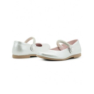 Foto 2 | Foto 2 | Zapato Balerina Para Niña Moda Fiesta Correa Brillos Plata Plateado
