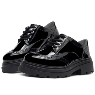 Foto 1 | Foto 1 | Zapato Escolar Bostoniano Charol Con Tacon Para Niña Moda Negro