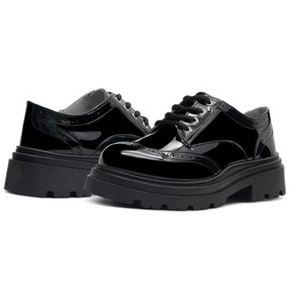 Foto 2 | Foto 2 | Zapato Escolar Bostoniano Charol Con Tacon Para Niña Moda Negro