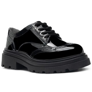 Foto 3 | Foto 3 | Zapato Escolar Bostoniano Charol Con Tacon Para Niña Moda Negro