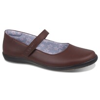 Zapato Escolar Nick & Wick 4173 Color Café Para Niña