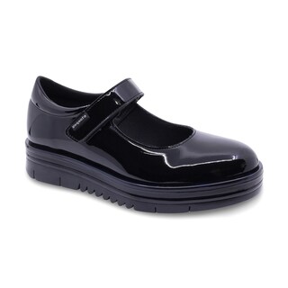 Foto 1 | Foto 1 | Zapato Escolar Coqueta Para Niña En Charol Negro Nora Con Tira De Contacto