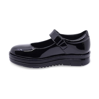 Foto 6 | Foto 6 | Zapato Escolar Coqueta Para Niña En Charol Negro Nora Con Tira De Contacto