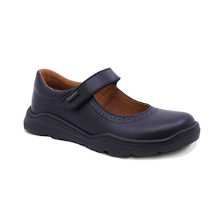 Foto 1 | Foto 1 | Zapato Escolar Coqueta Para Niña De Piel En Negro Pilatus Con Perforado