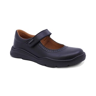 Foto 1 | Foto 1 | Zapato Escolar Coqueta Para Niña De Piel En Negro Pilatus Con Perforado