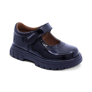 Foto 1 | Foto 1 | Zapato Escolar Coqueta Para Niña De Charol Negro Thunder Con Perforado