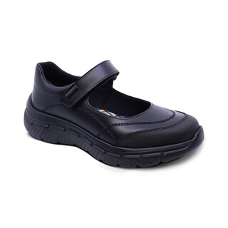 Foto 1 | Foto 1 | Zapato Escolar Coqueta Para Niña De Piel Negro Balu Con Puntera Antiraspaduras