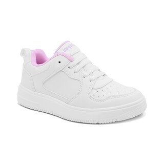 Foto 1 | Foto 1 | Tenis Escolar Coqueta Para Niña Sintético Blanco Con Detalles En Rosa