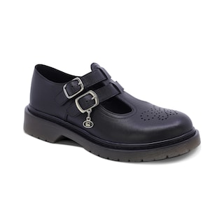 Foto 1 | Foto 1 | Zapato Escolar Coqueta Para Niña De Piel En Negro Martín Con Perforado