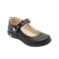Zapato Escolar Para Niña Karsten Hebilla Color Negro Negro
