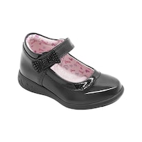 Zapato Escolar Bambino Contactel Para Niña Charol Negro Negro