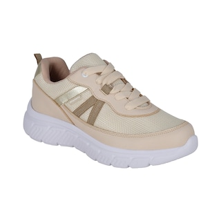 Foto 1 | Foto 1 | Tenis Para Niña Color Beige 132707-l Con Ajuste De Agujeta.