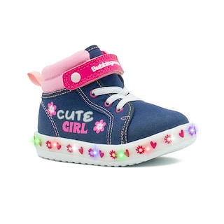 Foto 6 | Foto 6 | Tenis Bota Bubble Gummers Con Luces Para Niña Corazones Azul Marino