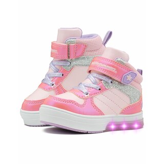 Foto 2 | Foto 2 | Tenis Bota Bubble Gummers Valery I Casual Con Luces Contactel Rosa