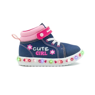 Foto 1 | Foto 1 | Tenis Bota Bubble Gummers Con Luces Para Niña Corazones Azul Marino
