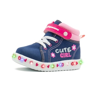 Foto 5 | Foto 5 | Tenis Bota Bubble Gummers Con Luces Para Niña Corazones Azul Marino