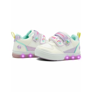 Foto 3 | Foto 3 | Tenis Con Luces Bubble Gummers Vilma Para Niña Arcoíris Blanco