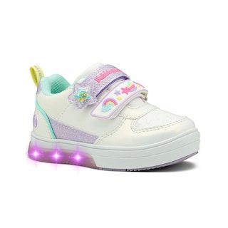 Foto 6 | Foto 6 | Tenis Con Luces Bubble Gummers Vilma Para Niña Arcoíris Blanco