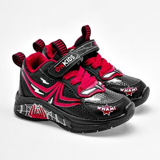 Foto 1 | Foto 1 | On Kids Tenis Urbano Para Niño Negro Rojo, Con Luces Cod.132691