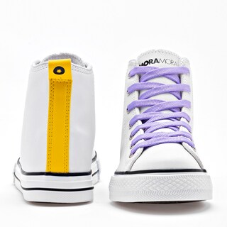 Foto 2 | Foto 2 | Moramora Tenis Urbano Para Niña Blanco Amarillo Cod.132531
