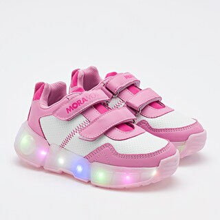 Foto 1 | Foto 1 | Moramora Tenis Urbano Para Niña Rosa Blanco Fucsia, Con Luces Cod.132533