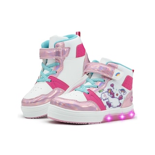 Foto 2 | Foto 2 | Tenis Bota Para Niña Con Luces Unicornio Arcoiris Blanco Fucsia