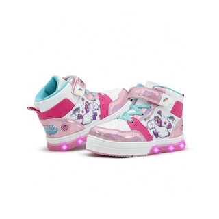 Foto 3 | Foto 3 | Tenis Bota Para Niña Con Luces Unicornio Arcoiris Blanco Fucsia