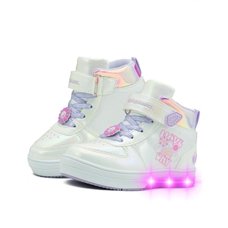 Foto 1 | Foto 1 | Tenis Bota Bubble Gummers Para Niña Con Luces Thalia Blanco Blanco