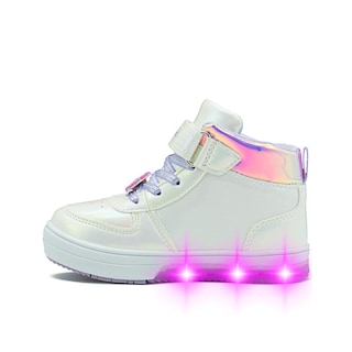 Foto 6 | Foto 6 | Tenis Bota Bubble Gummers Para Niña Con Luces Thalia Blanco Blanco