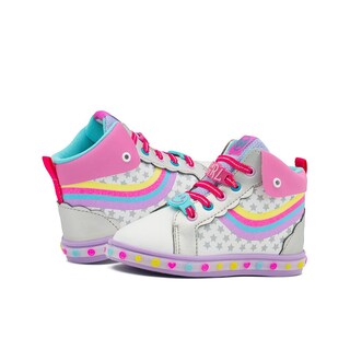Foto 2 | Foto 2 | Tenis Botita Niña Bubble Gummers Bota Arcoiris Blanco Lila Blanco