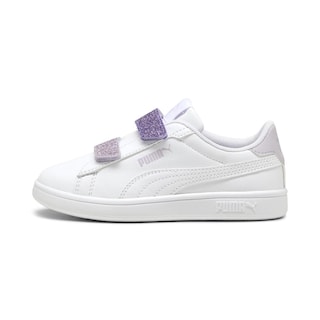 Foto 1 | Foto 1 | Tenis Puma Smash 3.0 L Glitter Para Niña Blanco