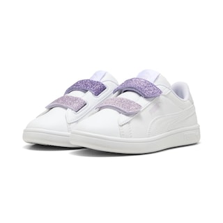 Foto 3 | Foto 3 | Tenis Puma Smash 3.0 L Glitter Para Niña Blanco