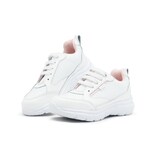 Tenis Escolar Para Niña Deportivo Coqueta Con Antiderrapante Blanco