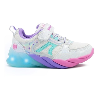 Foto 1 | Foto 1 | Tenis Niña Bubble Gummers Importado Luces Led Plata/lila Plateado