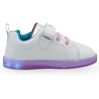 Foto 4 | Foto 4 | Tenis Luces Niña Bubble Gummers Estrellas Color Blanco 14-19 Fucsia