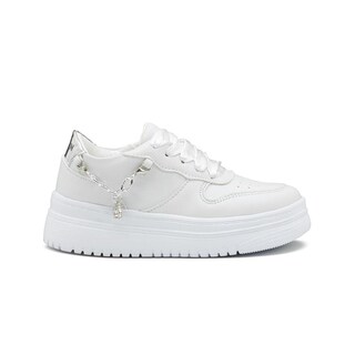 Foto 4 | Foto 4 | Tenis Niña Casual Moda Colgante Color Blanco 18-26 Blanco