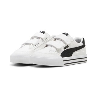 Foto 3 | Foto 3 | Tenis Puma Court Classic Vulc Formstrip Infantil Para Niña Blanco