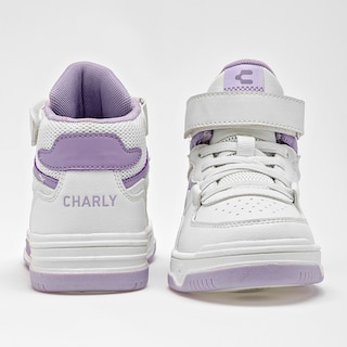 Foto 3 | Foto 3 | Charly Tenis Urbano Para Niña Blanco Lila Agujeta Elastica Hasta Agotar Existencia Importado