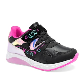 Foto 1 | Foto 1 | Lux-10 Tenis Urbano Para Niña Negro Rosa Fiusha